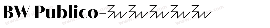 BW Publico字体转换